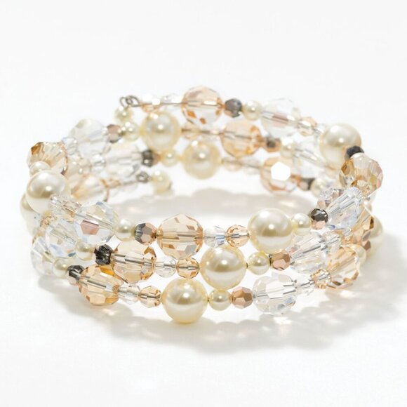 TWIST & SHOUT BRACELET, SAND by Touchstone‎ Crystal by Swarovski ✨NIB - Picture 1 of 2